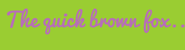 Image with Font Color B76EB8 and Background Color 9ACD32